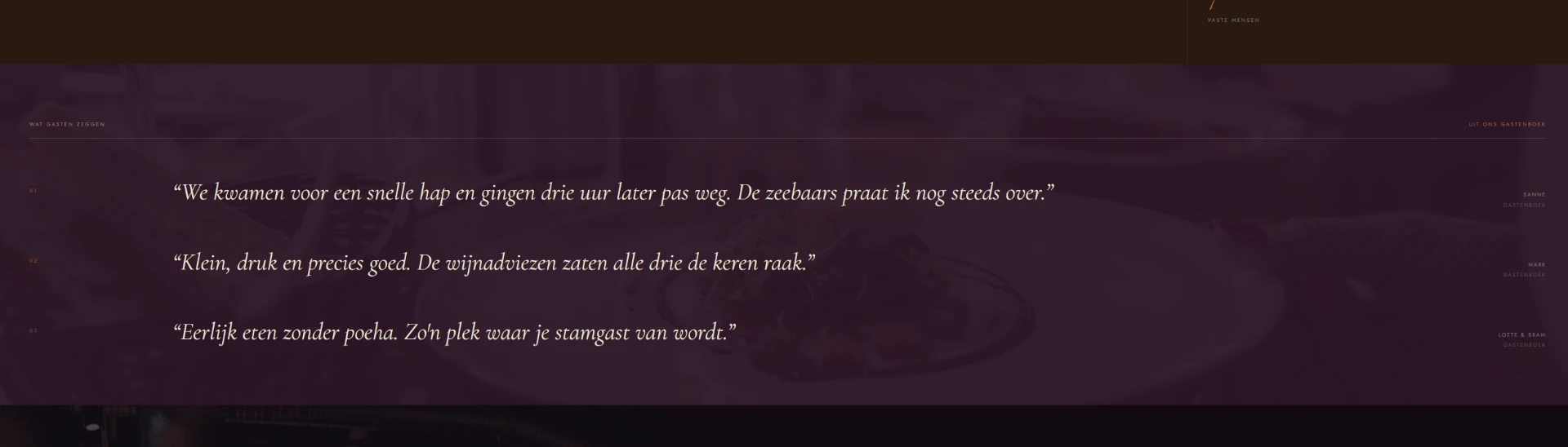 Wat gasten zeggen — Bistro Nora